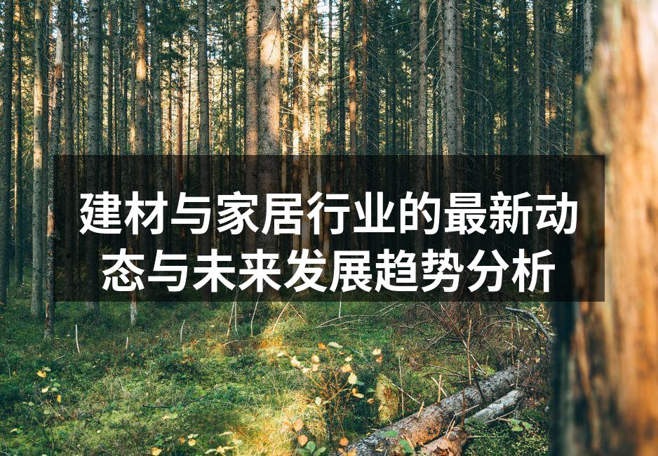 建材与家居行业的最新动态与未来发展趋势分析